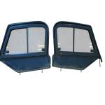 Jeep Wrangler TJ LJ Black Half Door Upper Set Glass Uppers Sliding Window