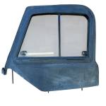 Jeep Wrangler TJ LJ Black Half Door Upper Set Glass Uppers Sliding Window