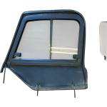 Jeep Wrangler TJ LJ Black Half Door Upper Set Glass Uppers Sliding Window