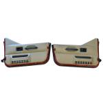 Jeep Wrangler TJ LJ Half Doors Door Set Driver Passenger Red Tan Panels 1997-2006