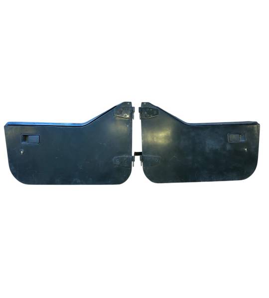 Jeep Wrangler YJ Half Doors Door Set Driver Passenger Black Tan Panels 1987-1995