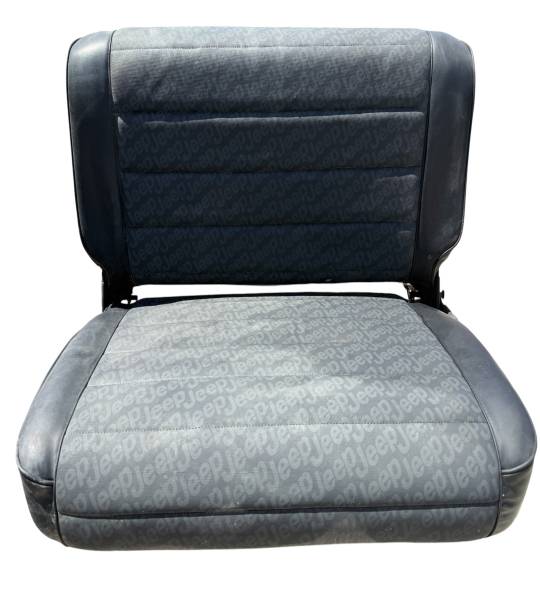 Jeep Wrangler YJ Black Rear Seat Jeep Logo Vinyl OEM 