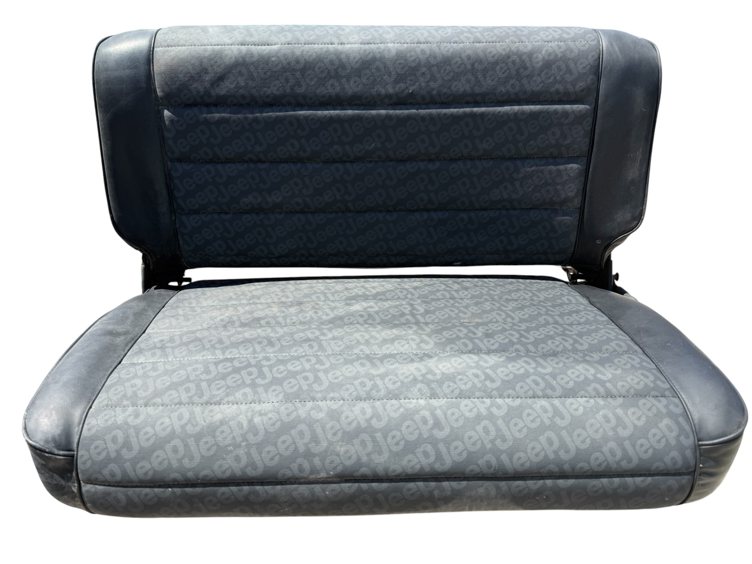 Jeep Wrangler YJ Black Rear Seat Jeep Logo Vinyl OEM 
