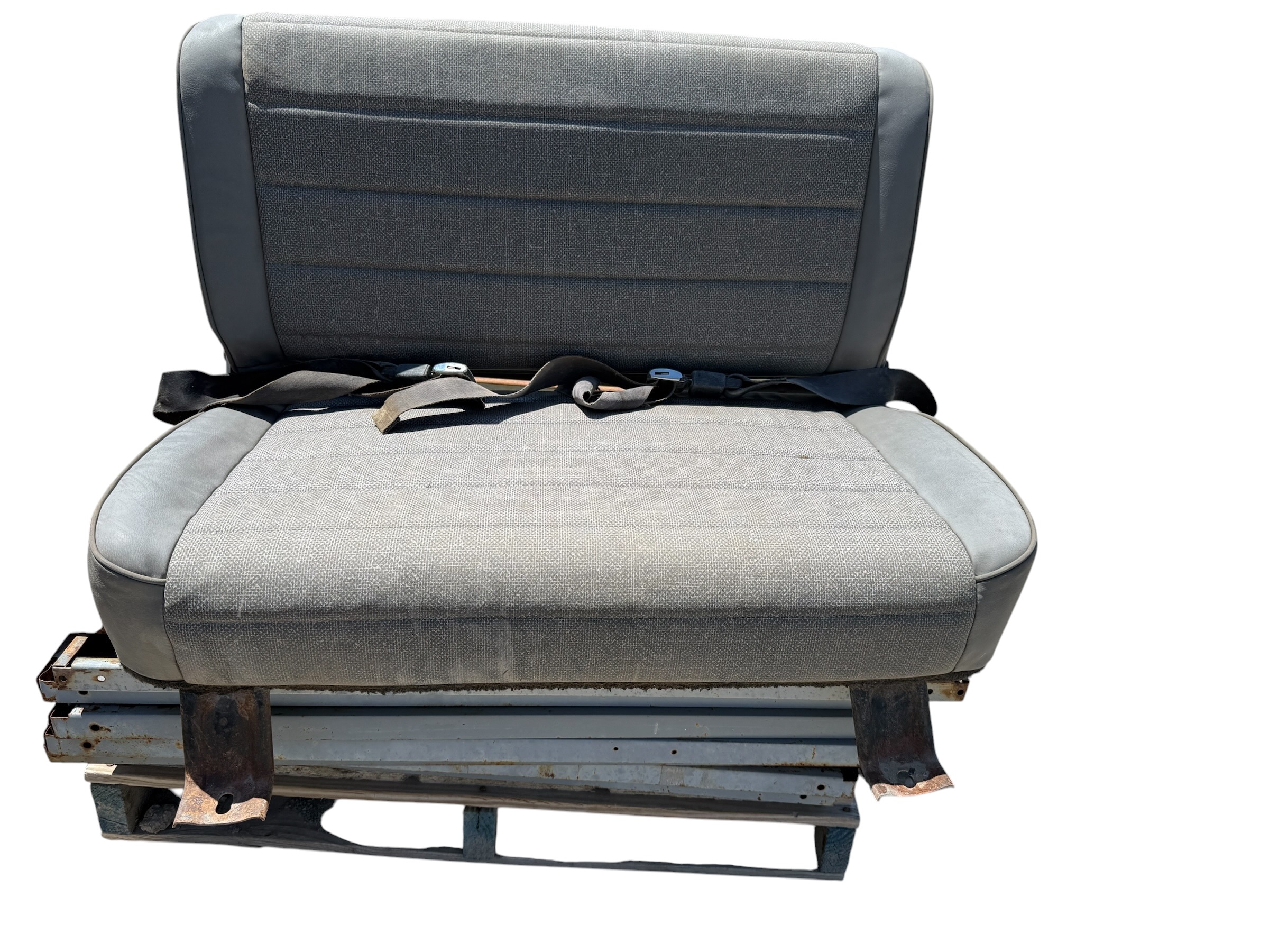 Jeep Wrangler YJ CJ7 Rear Seat Foldable Built in Brackets Lap Belts 