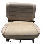 Jeep Wrangler YJ Rear Seat Ivory Tan Logo Vinyl 1987-1995