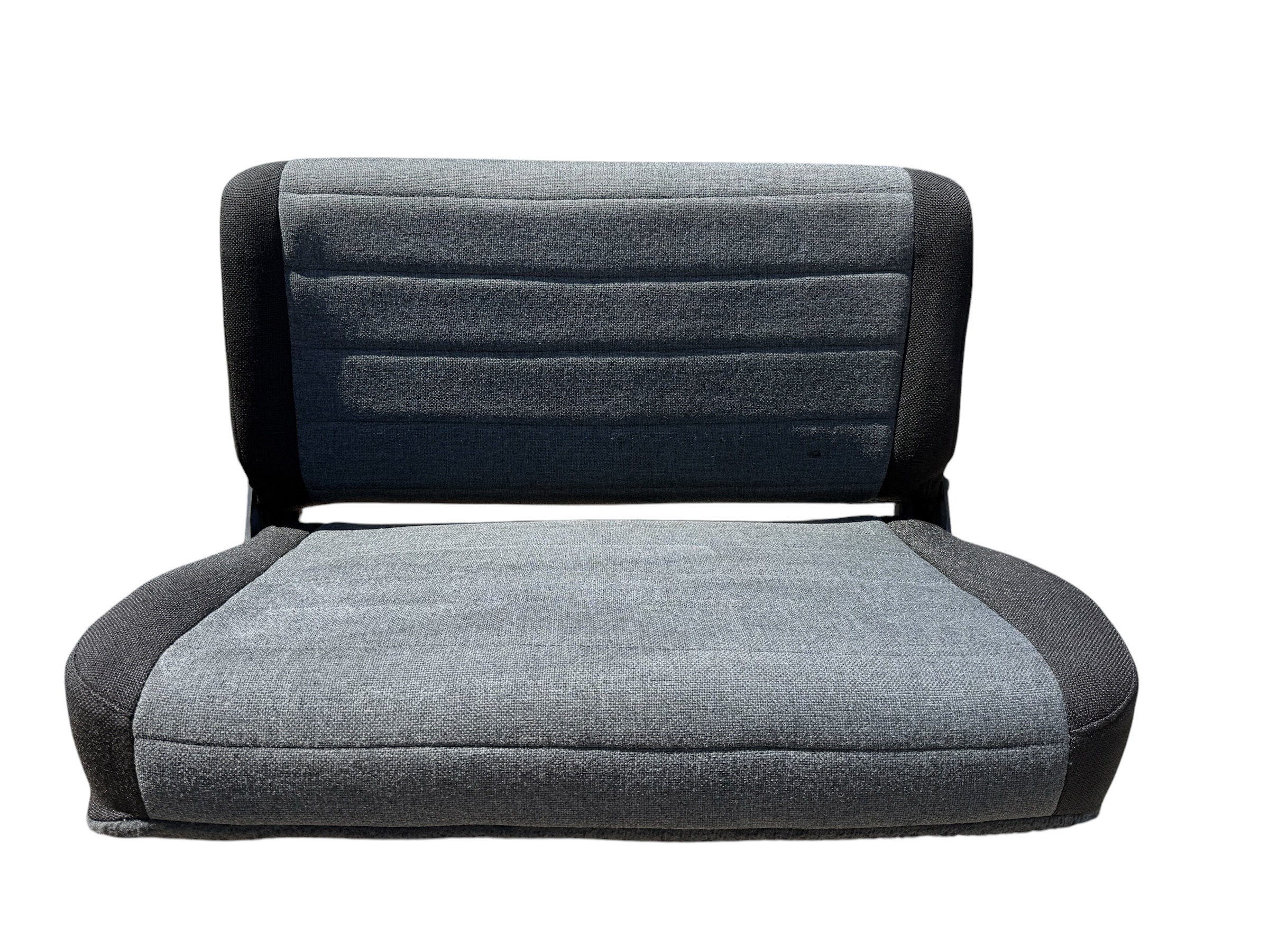 1987-1995 Jeep Wrangler YJ Rear Seat Tumble Black Gray Reupholstered