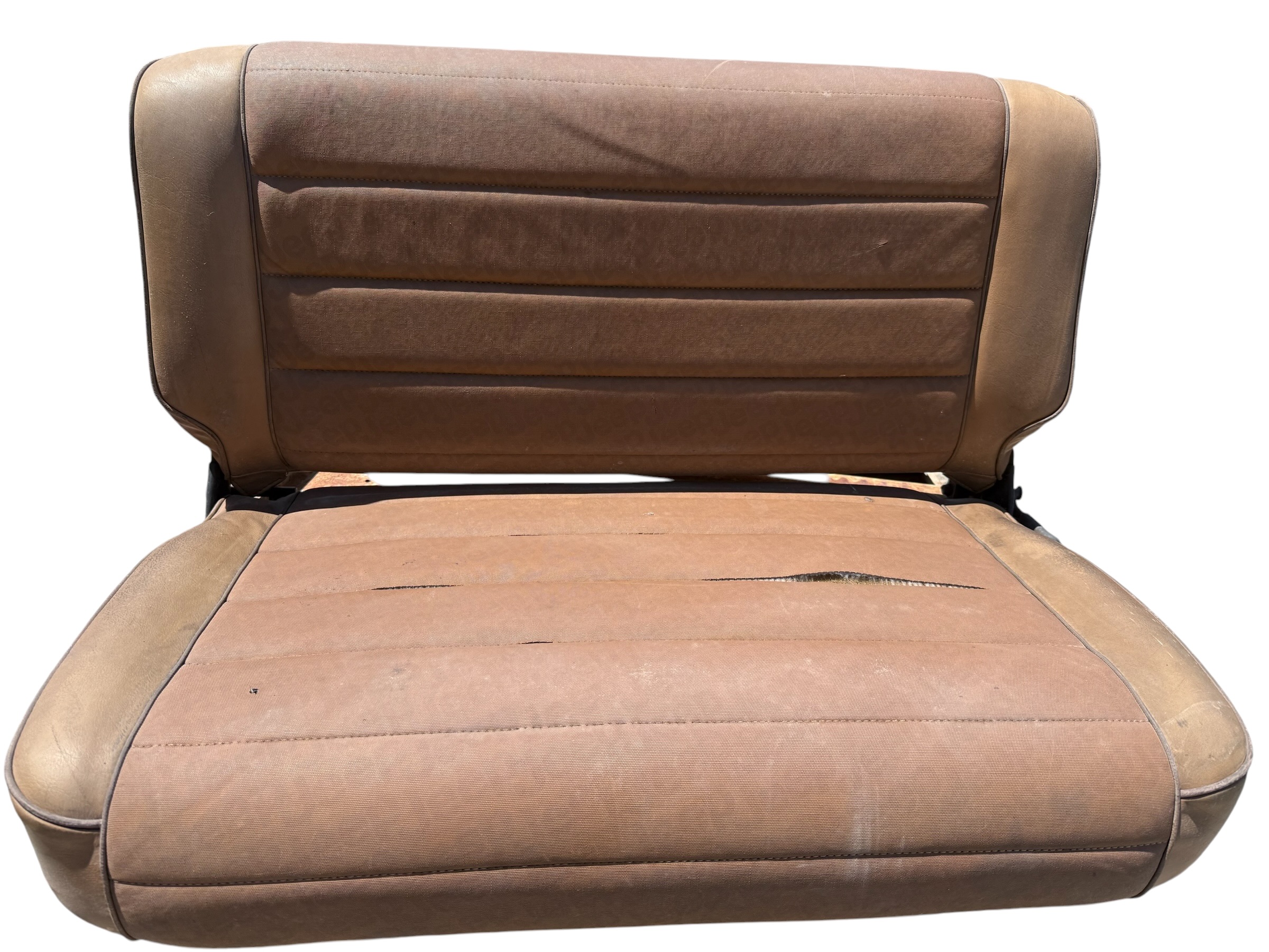 1987-1995 Jeep Wrangler YJ Rear Seat Tan Sienna Jeep Logo OEM