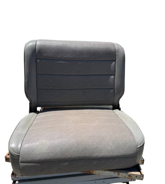 1987-1995 Jeep Wrangler YJ Rear Seat Gray/Grey Vinyl Jeep Logo OEM