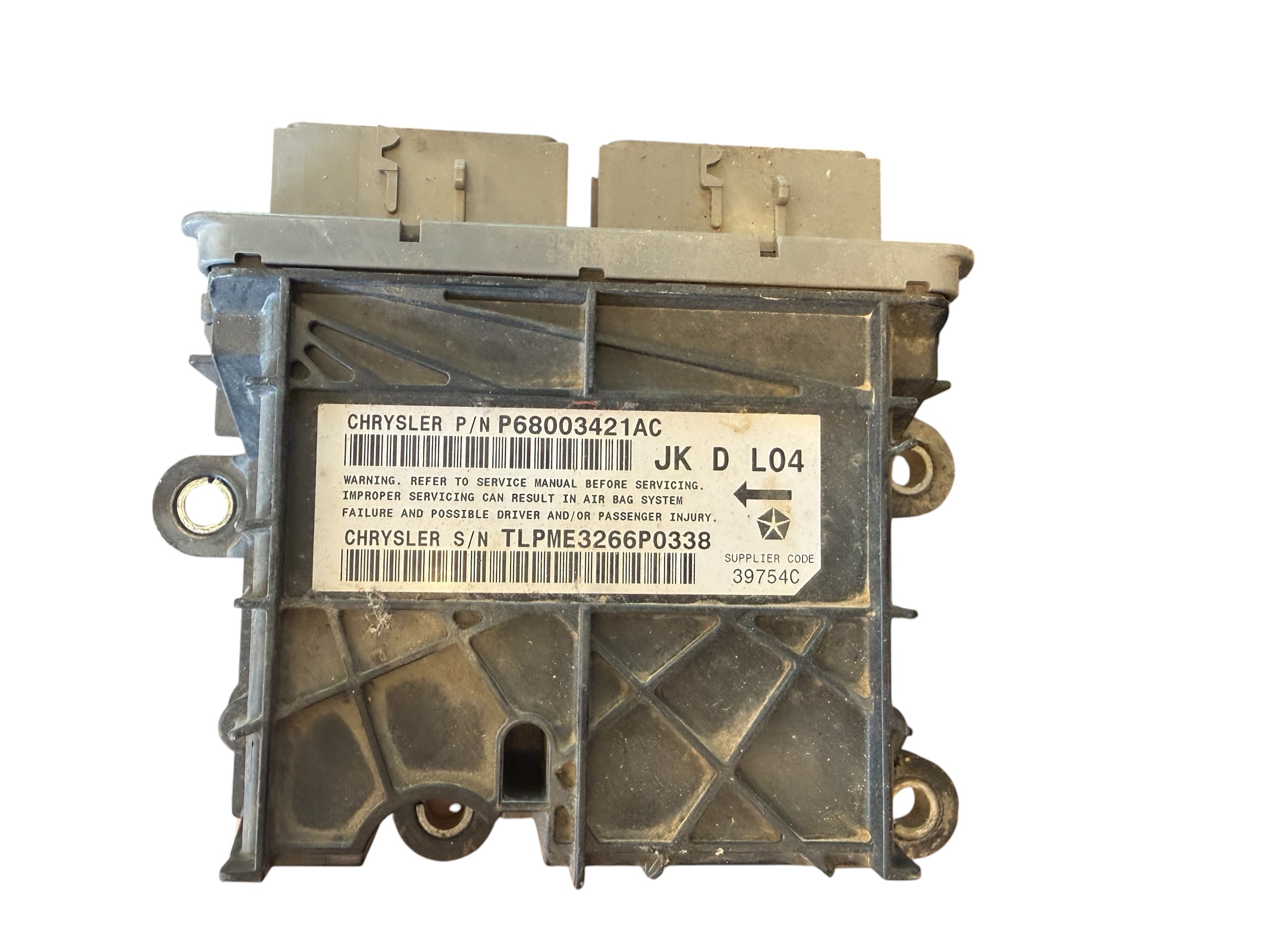 2007 Jeep Wrangler Air Bag Control Module P68003421AC Occupant Restraint Module 