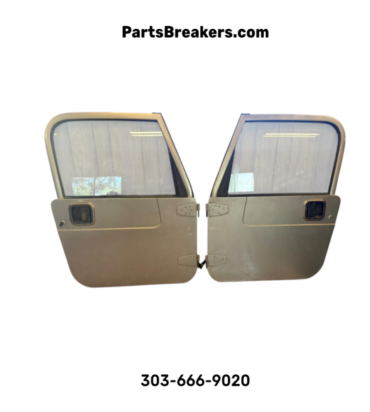 Jeep Wrangler TJ LJ Full Door Set with Key Doors Driver Passenger Light Khaki Metallic PJC