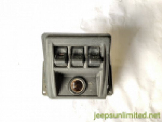 Hard Top Defrost Wiper Fog Light Toggle Switch Bezel Lower Dash Trim 97-02 TJ 56007314AD