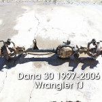 TJ LJ XJ Front Axle Assembly Dana 30 With 3.55 Gear Ratio without ABS 97-06 Tagged 52099199