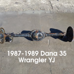 Wrangler YJ Rear Axle Assembly Dana 35 With 4.10 Gear Ratio 1987-1989