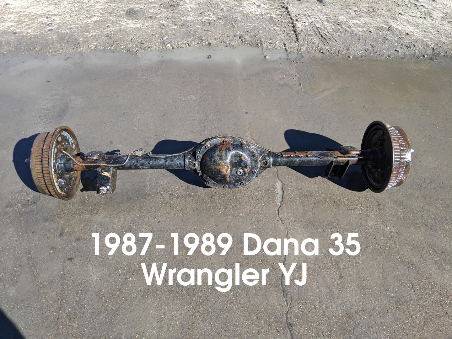 Wrangler YJ Rear Axle Assembly Dana 35 With 4.10 Gear Ratio 1987-1989