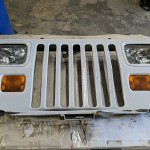  Wrangler YJ Grille Grill Headlight Mounting Panel Radiator Support White 1987-1995 500779