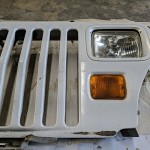  Wrangler YJ Grille Grill Headlight Mounting Panel Radiator Support White 1987-1995 500779