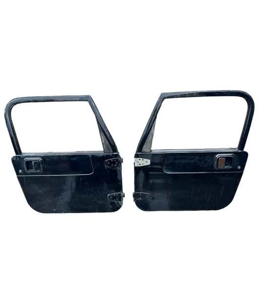 1997-2006 Jeep Wrangler TJ Black Full Factory Doors Driver and Passenger Set No Rust