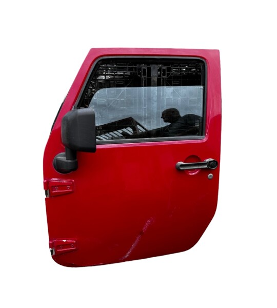 2007-2010 Jeep Wrangler JK Driver Front Door Left Side Damaged at bottom Red